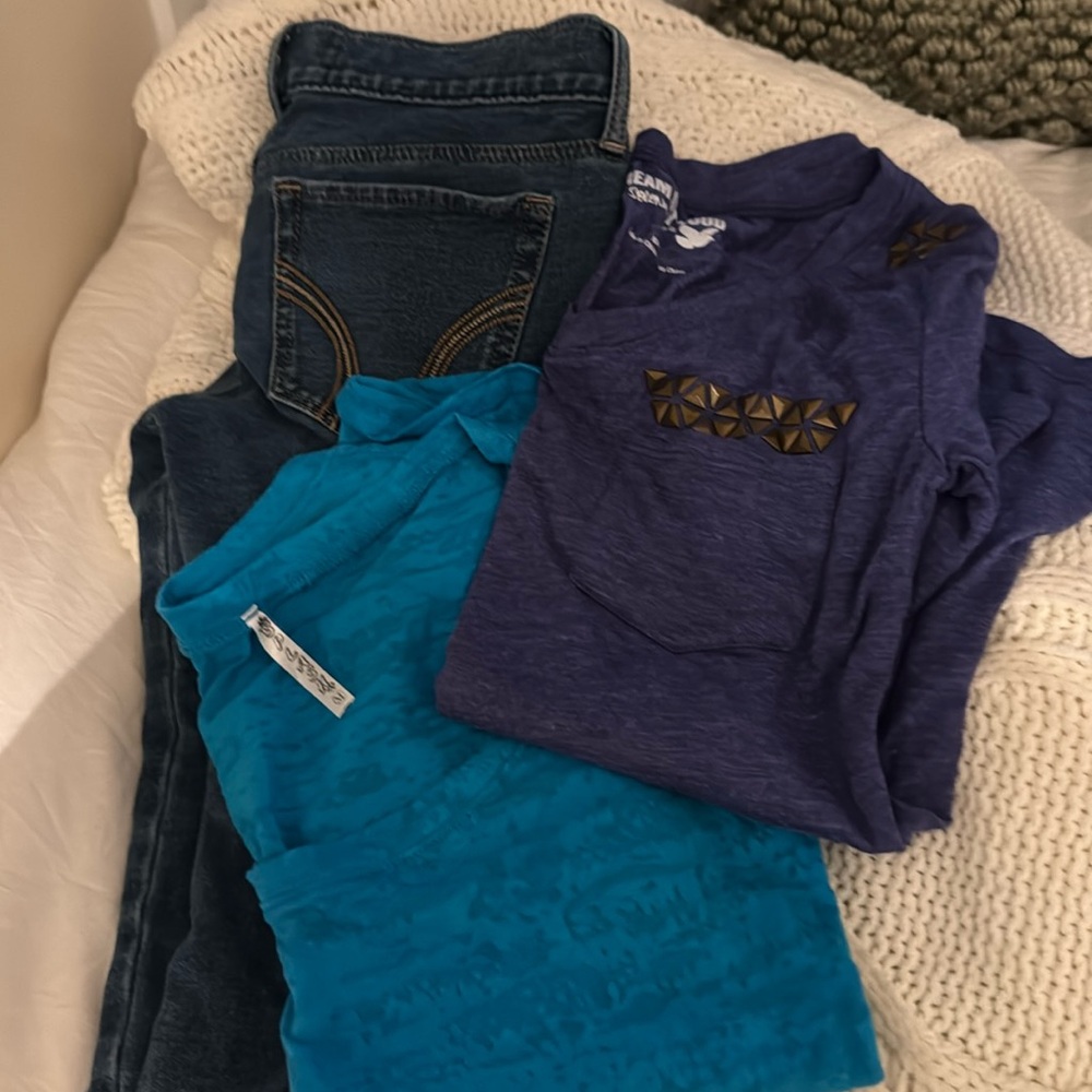 Dream Outloud Shirt, Jeans and Sheer Tshirt